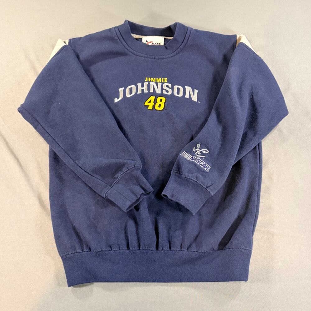 Vintage Chase Authentics Jimmie Johnson Fleece Pullover Sweater Size Small